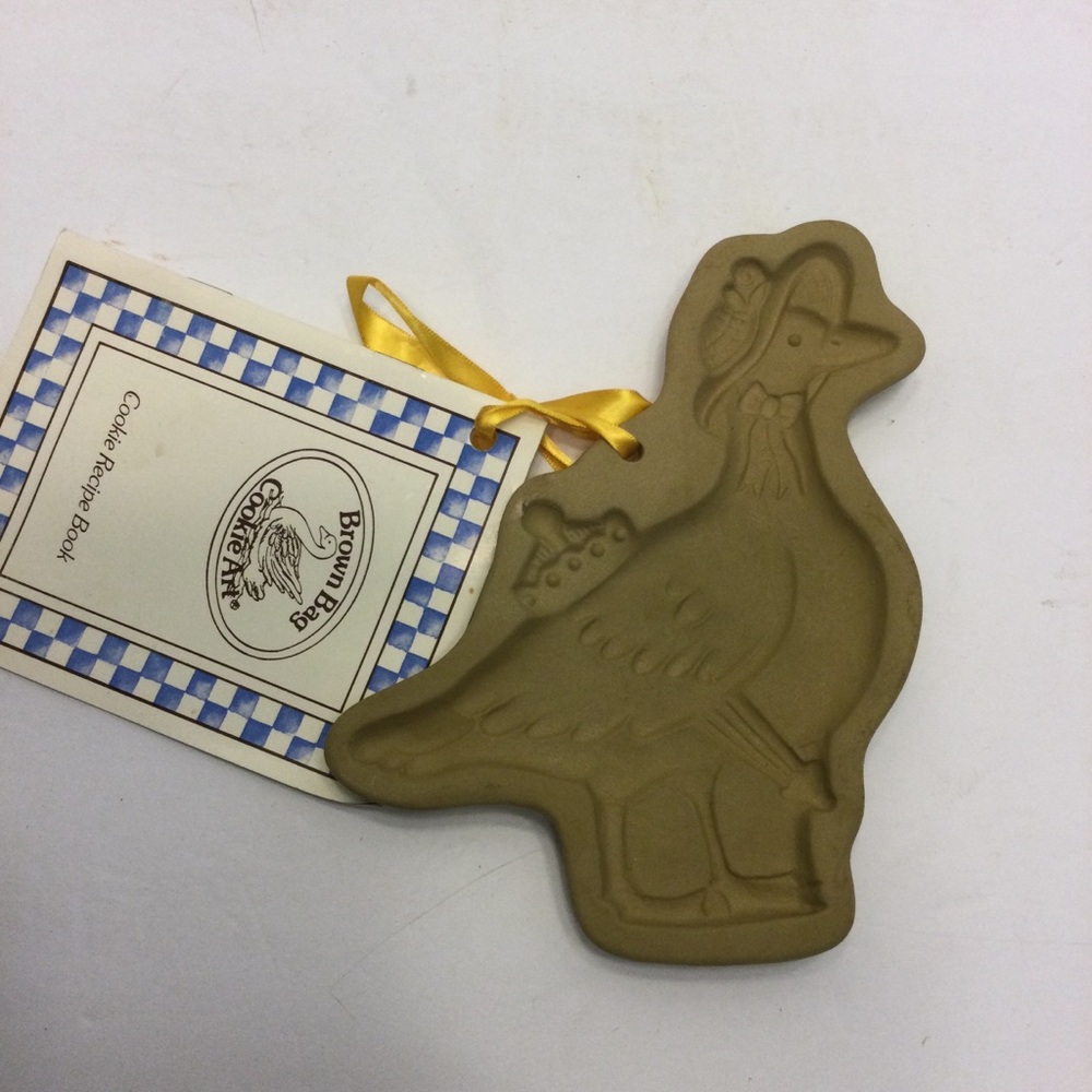 Hill Design Brown Bag Cookie Art Mold Goose VTG 1992 Stone Wear